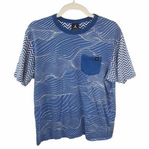 Vintage Jordan Blue Wavy and Zig Zag Design